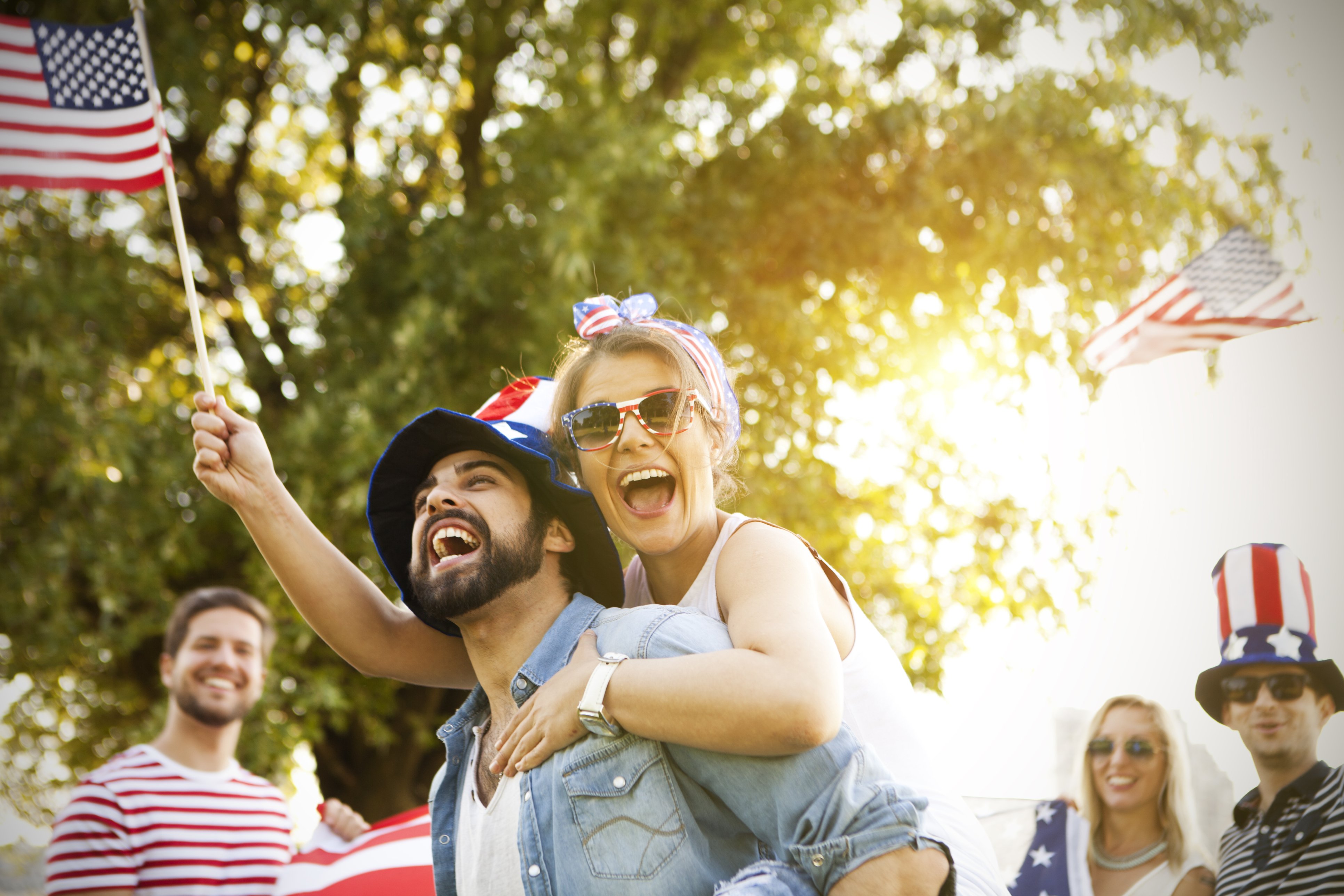 couple on fourth of july